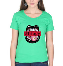 Load image into Gallery viewer, Trippy T-Shirt for Women-Flag Green-Ektarfa.online
