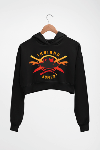 Indiana Jones Crop HOODIE FOR WOMEN-Black-Ektarfa.online