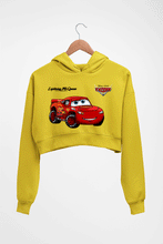Load image into Gallery viewer, Lightning McQueen Crop HOODIE FOR WOMEN-Mustard Yellow-Ektarfa.online
