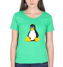 Load image into Gallery viewer, Linux T-Shirt for Women-Flag Green-Ektarfa.online
