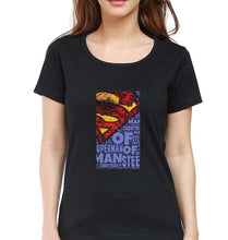 Load image into Gallery viewer, Superman Superhero T-Shirt for Women-Black-Ektarfa.online
