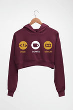 Load image into Gallery viewer, Coder Crop HOODIE FOR WOMEN-Maroon-Ektarfa.online

