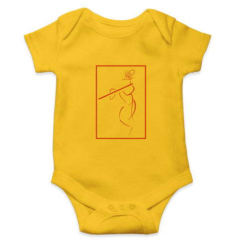 Shree Krishna Kids Romper For Baby Boy/Girl-0-5 Months(18 Inches)-Yellow-Ektarfa.online