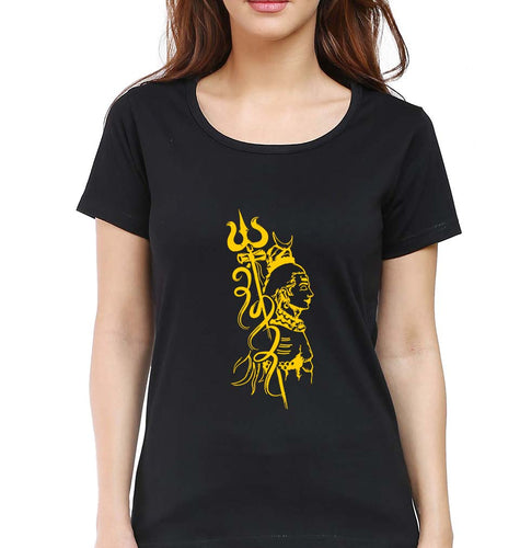 Mahakal Mahadev Bholenath Shiva Shivji T-Shirt for Women-Black-Ektarfa.online