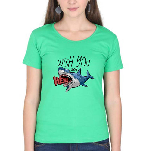 Shark T-Shirt for Women-Flag Green-Ektarfa.online