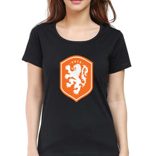 Load image into Gallery viewer, Netherlands Football T-Shirt for Women-Black-Ektarfa.online
