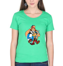 Load image into Gallery viewer, Asterix T-Shirt for Women-Flag Green-Ektarfa.online
