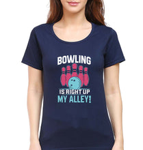 Load image into Gallery viewer, Bowling T-Shirt for Women-Navy Blue-Ektarfa.online
