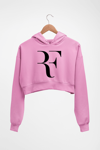 Roger Federer(RF) Crop HOODIE FOR WOMEN-Light Baby Pink-Ektarfa.online