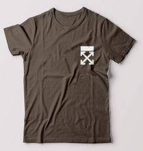 Load image into Gallery viewer, off White logo T-Shirt for Men-Olive Green-Ektarfa.online
