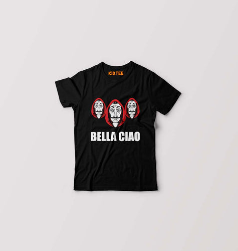 Money Heist Bella Ciao Kids T-Shirt for Boy/Girl-Black-Ektarfa.online