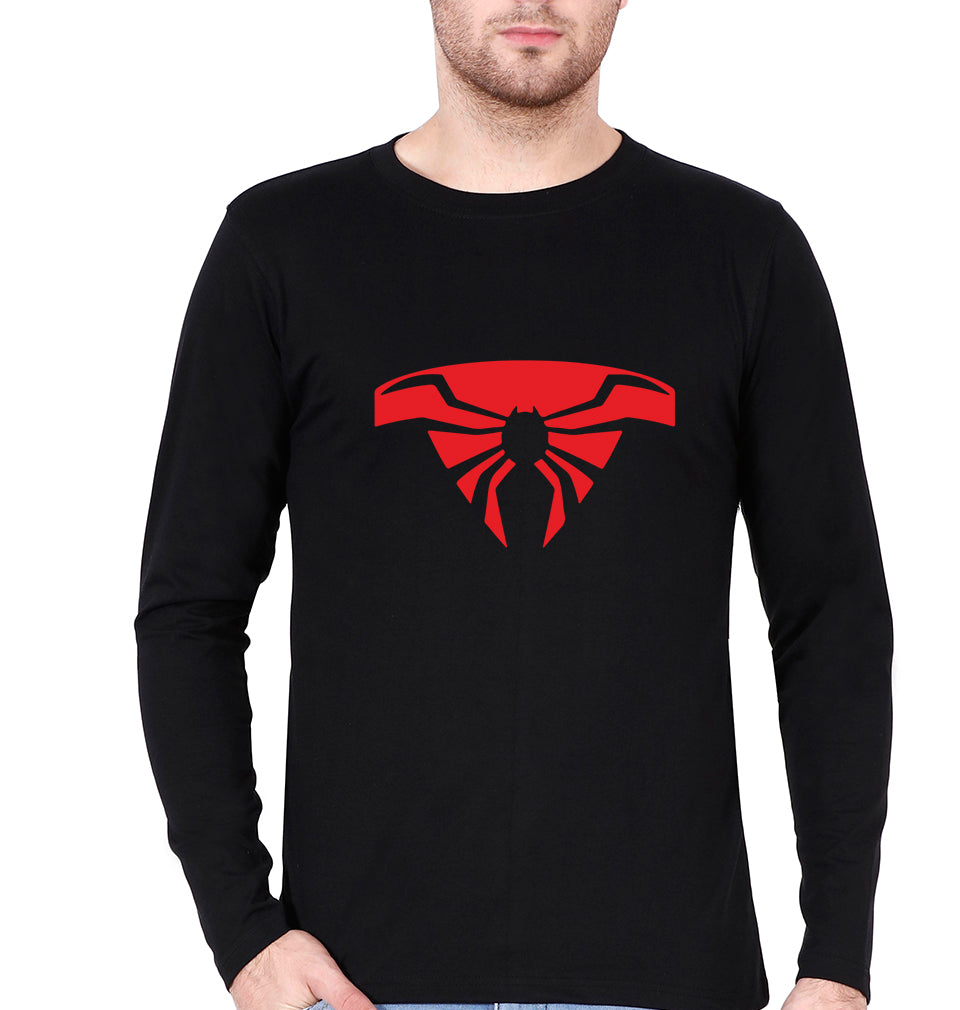 Spiderman Superhero Full Sleeves T-Shirt for Men-Black-Ektarfa.online