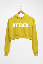 Load image into Gallery viewer, Attack Crop HOODIE FOR WOMEN-Mustard Yellow-Ektarfa.online
