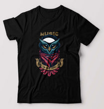 Load image into Gallery viewer, Owl Music T-Shirt for Men-Black-Ektarfa.online
