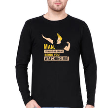 Load image into Gallery viewer, Johnny Bravo Full Sleeves T-Shirt for Men-Black-Ektarfa.online
