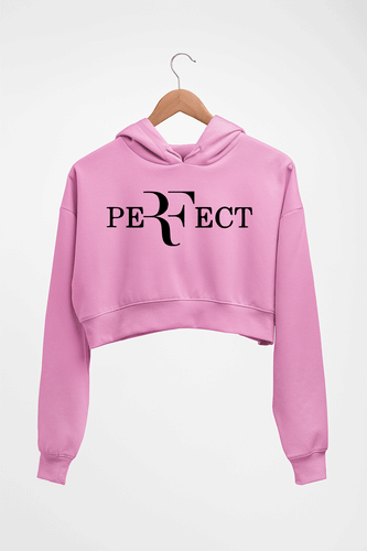Roger Federer Perfect Crop HOODIE FOR WOMEN-Light Baby Pink-Ektarfa.online