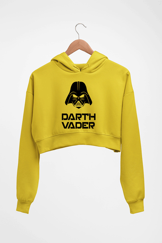 Star Wars Darth Vader Crop HOODIE FOR WOMEN-Mustard Yellow-Ektarfa.online
