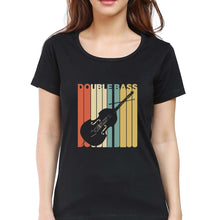 Load image into Gallery viewer, Double Bass Violin T-Shirt for Women-Black-Ektarfa.online
