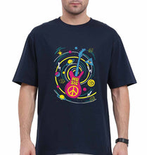Load image into Gallery viewer, Psychedelic Music Oversized T-Shirt for Men-Navy Blue-Ektarfa.online
