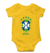 Load image into Gallery viewer, Brazil Football Kids Romper For Baby Boy/Girl-0-5 Months(18 Inches)-Yellow-Ektarfa.online
