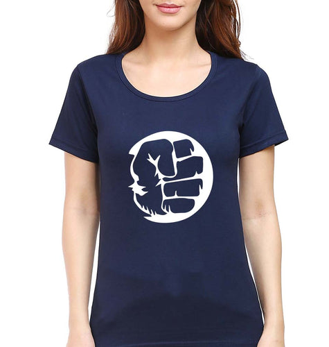 Hulk Superhero T-Shirt for Women-Navy Blue-Ektarfa.online