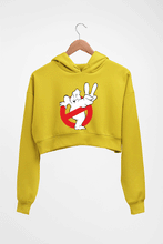 Load image into Gallery viewer, Ghostbusters Crop HOODIE FOR WOMEN-Mustard Yellow-Ektarfa.online
