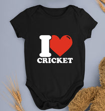 Load image into Gallery viewer, I Love Cricket Kids Romper For Baby Boy/Girl-0-5 Months(18 Inches)-Black-Ektarfa.online
