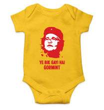 Load image into Gallery viewer, Ye Bik Gayi Hai GorMint Kids Romper Kids Romper For Baby Boy/Girl-0-5 Months(18 Inches)-Yellow-Ektarfa.online
