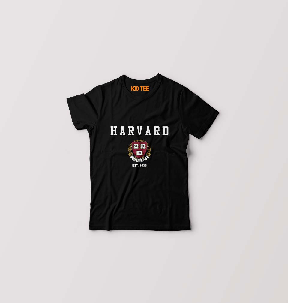 Harvard Kids T-Shirt for Boy/Girl-Black-Ektarfa.online