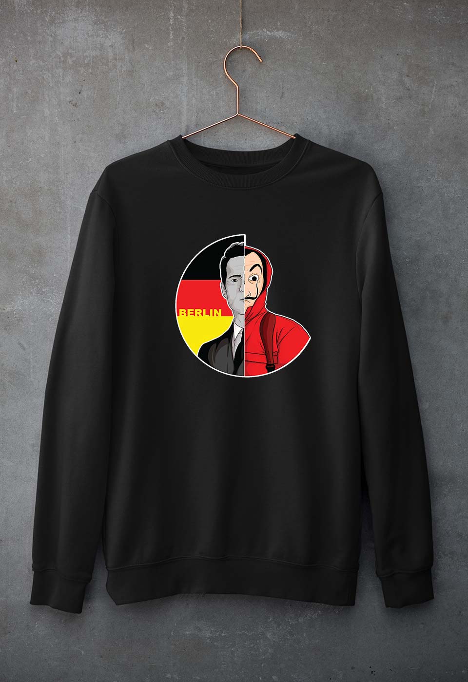 Money Heist Berlin Unisex Sweatshirt for Men/Women-Black-Ektarfa.online