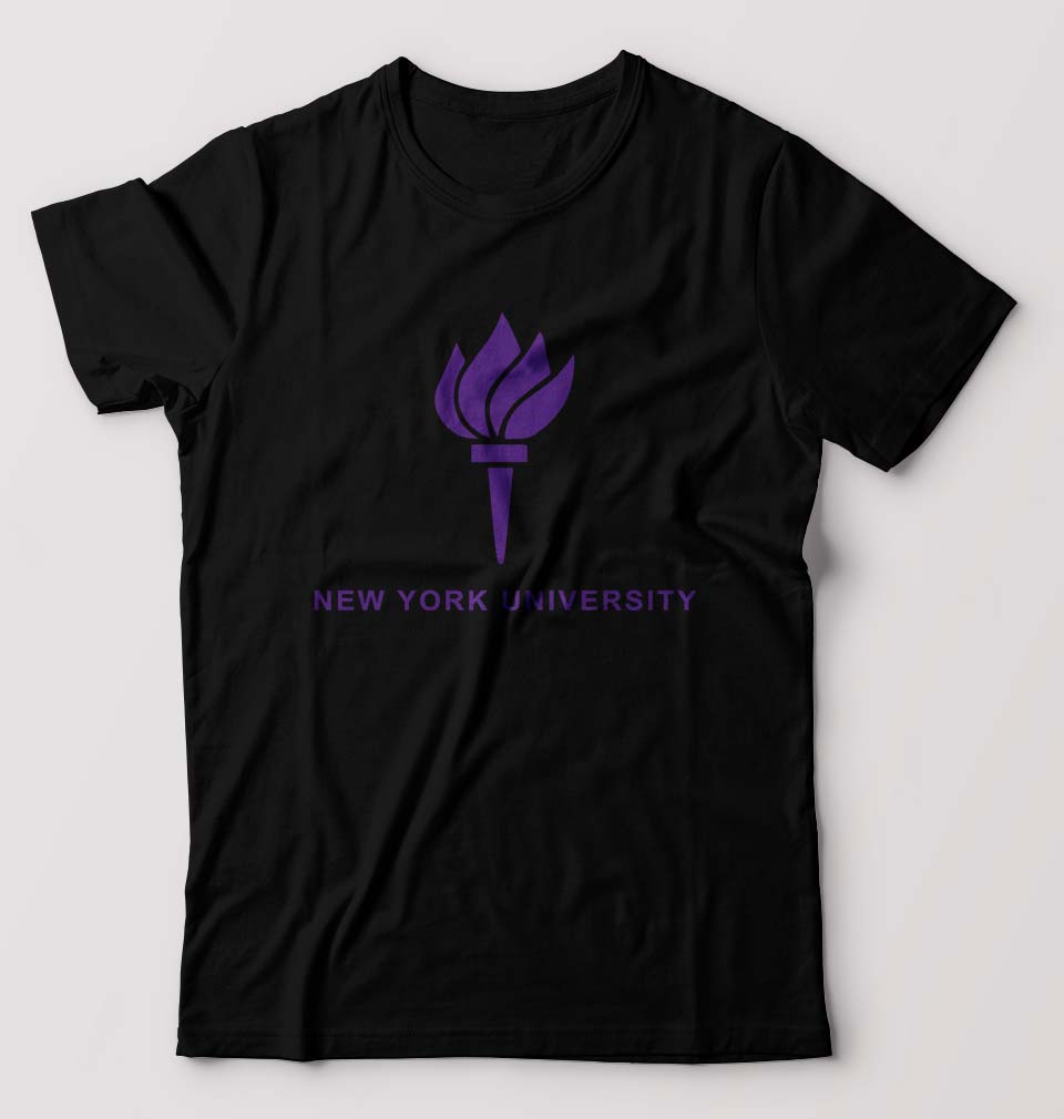 New York University T-Shirt for Men-Black-Ektarfa.online