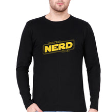 Load image into Gallery viewer, Nerd Full Sleeves T-Shirt for Men-Black-Ektarfa.online
