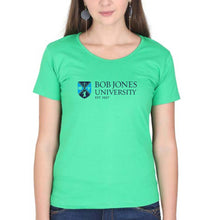 Load image into Gallery viewer, Bob Jones University T-Shirt for Women-Flag Green-Ektarfa.online
