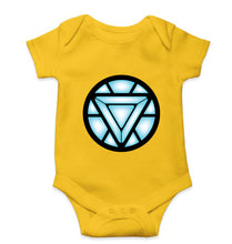 Load image into Gallery viewer, ARC REACTOR Iron Man Superhero Kids Romper For Baby Boy/Girl-0-5 Months(18 Inches)-Yellow-Ektarfa.online
