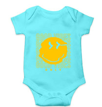 Load image into Gallery viewer, Good Vibes Emoji Kids Romper For Baby Boy/Girl-0-5 Months(18 Inches)-Skyblue-Ektarfa.online
