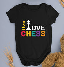 Load image into Gallery viewer, Chess Love Kids Romper For Baby Boy/Girl-0-5 Months(18 Inches)-Black-Ektarfa.online
