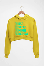 Load image into Gallery viewer, Minecraft Crop HOODIE FOR WOMEN-Mustard yellow-Ektarfa.online
