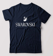 Load image into Gallery viewer, Swarovski T-Shirt for Men-S(38 Inches)-Navy Blue-Ektarfa.online
