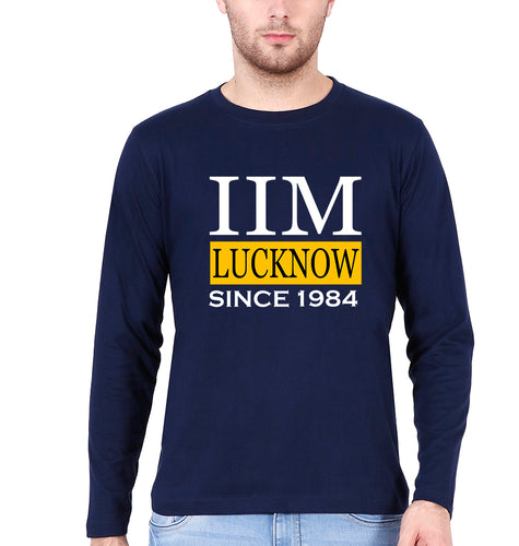 IIM Lucknow Full Sleeves T-Shirt for Men-Navy Blue-Ektarfa.online