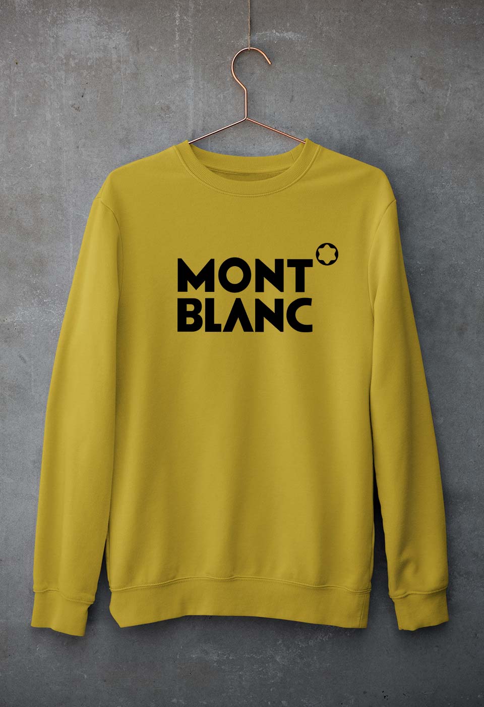 Mont Blanc Unisex Sweatshirt for Men/Women-Mustard Yellow-Ektarfa.online