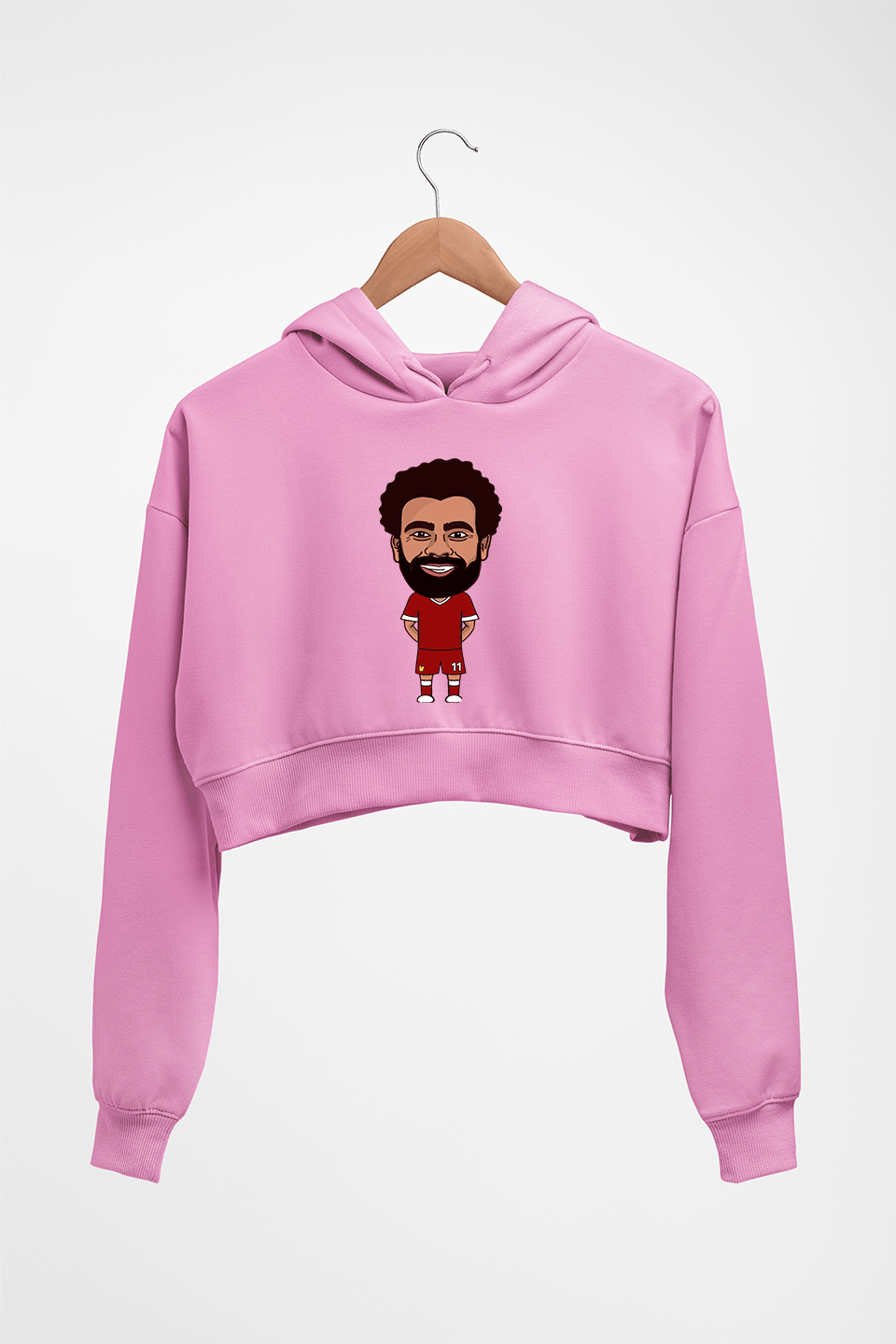 Mohamed Salah HOODIE FOR WOMEN-Light Baby Pink-Ektarfa.online