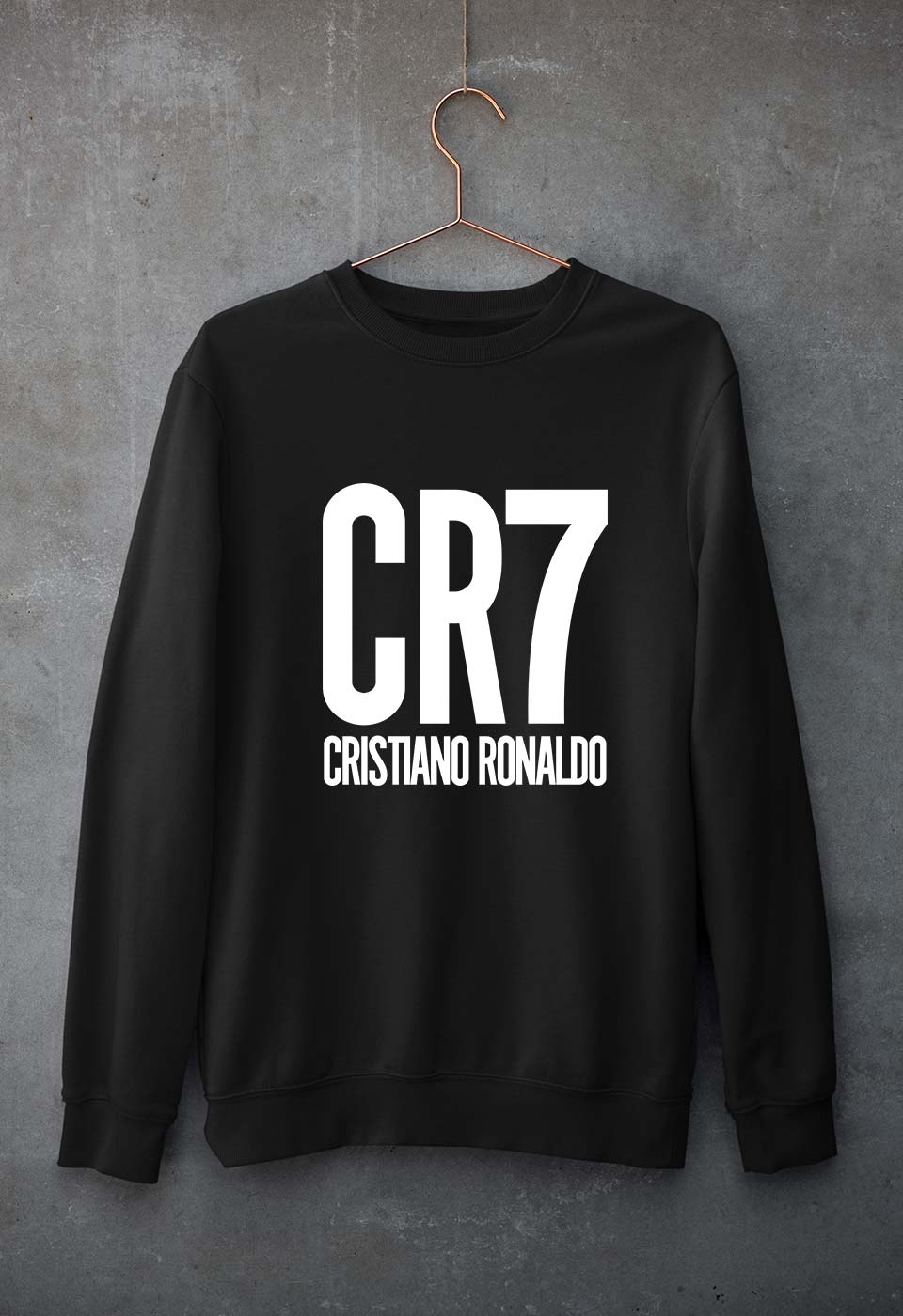 Cristiano Ronaldo CR7 Unisex Sweatshirt for Men/Women-Black-Ektarfa.online