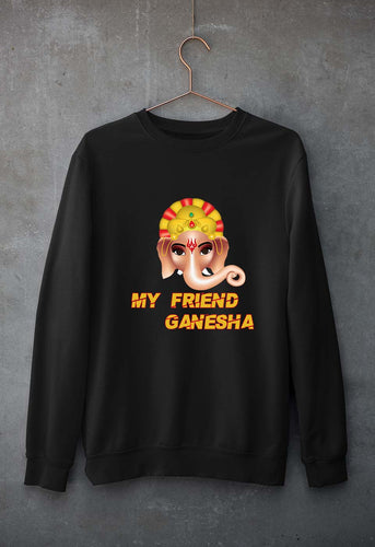 Ganpati JI(Ganesh) Unisex Sweatshirt for Men/Women-Black-Ektarfa.online