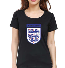 Load image into Gallery viewer, England Football T-Shirt for Women-Black-Ektarfa.online
