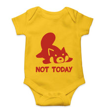 Load image into Gallery viewer, Rocket Raccoon Lazy Not Today Kids Romper Kids Romper For Baby Boy/Girl-0-5 Months(18 Inches)-Yellow-Ektarfa.online
