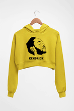 Load image into Gallery viewer, Kendrick Lamar Crop HOODIE FOR WOMEN-Mustard yellow-Ektarfa.online
