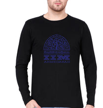 Load image into Gallery viewer, IIM Ahmedabad Full Sleeves T-Shirt for Men-Black-Ektarfa.online
