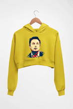 Load image into Gallery viewer, Elon Musk Crop HOODIE FOR WOMEN-Mustard Yellow-Ektarfa.online
