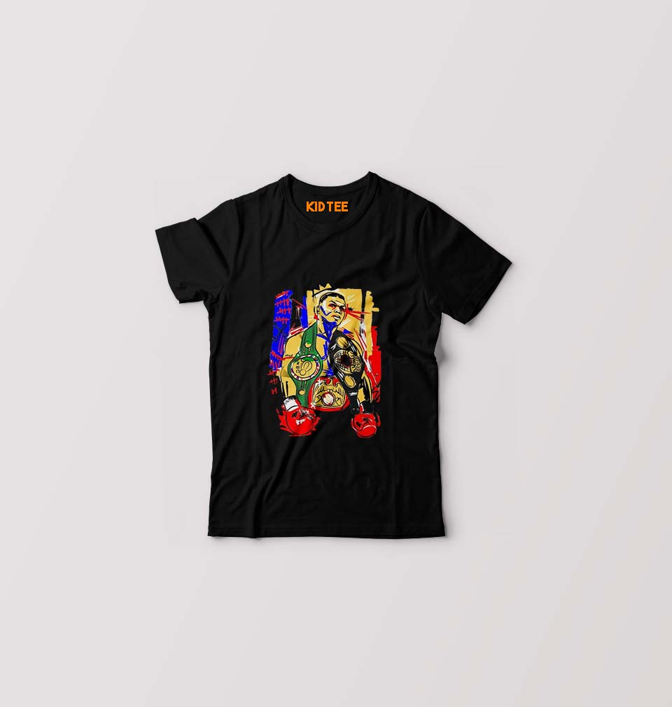 Mike Tyson Kids T-Shirt for Boy/Girl-Black-Ektarfa.online