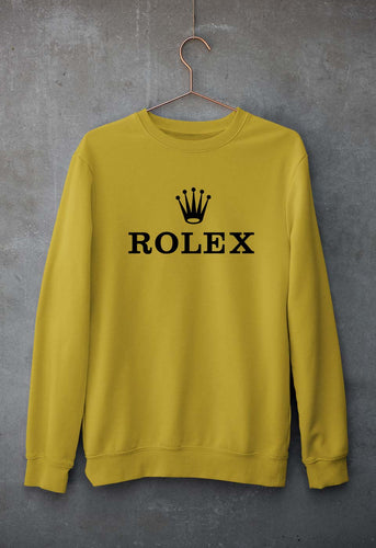 Rolex Unisex Sweatshirt for Men/Women-Mustard Yellow-Ektarfa.online